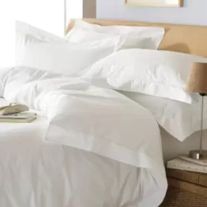 Paoletti Oxford Double Duvet Cover Set Cotton White