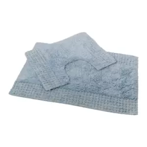 Showerdrape San Marino 2 Piece Cotton Bath Mat Set - Blue