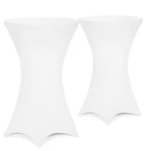 Bar Table Cover Set of 2 White Ø80cm