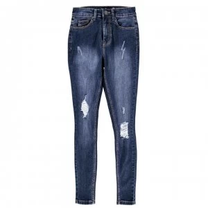 Firetrap Ripped Skinny Jeans Ladies - Dark Wash