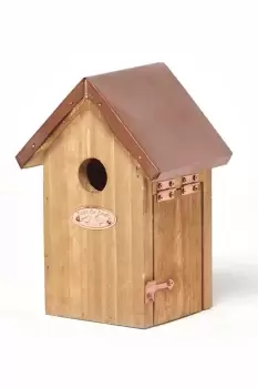 Real Wood Bird Box House with Copper Roof