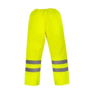 Yoko Mens Hi-Vis Waterproof Contractor Over Trousers (2XL) (Hi-Vis Yellow)