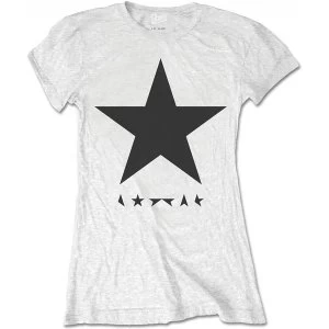 David Bowie - Blackstar Womens Small T-Shirt - White