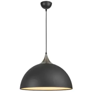 Luminosa 50cm Large Pendant, 1 x E27, Graphite, Satin Nickel