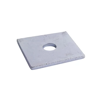 M10 x 50mm x 50mm x 3mm Square Plate Washer - Bright Zinc Plated - Pack of 10 - Timco