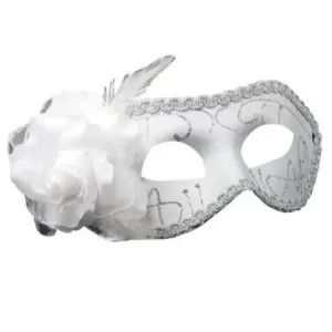 Venice Eye Mask Fancy Dress (White)