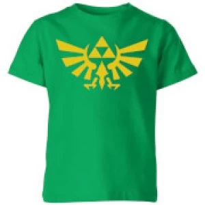 Nintendo The Legend Of Zelda Hyrule Kid's T-Shirt - Kelly Green - 5-6 Years - Kelly Green