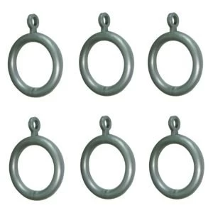 Colours Plastic Curtain Ring Dia16mm Pack of 6