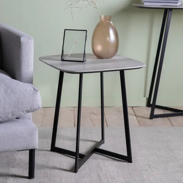 Milford Side Table, Oak Effect Grey