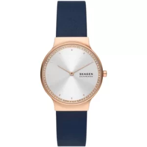 Ladies Skagen Freja Two-Hand Ocean Blue Leather Watch