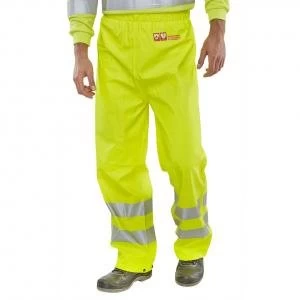 BSeen Trousers Fire Retardant Anti static Hi Vis L Sat Yellow Ref