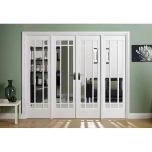 LPD Internal White Primed MANHATTAN Clear Glazed Room Divider Set (W8 Config)