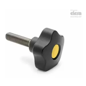 Elesa - Lobe knob-VCT.40-SST-p-M8x30-C9 Black