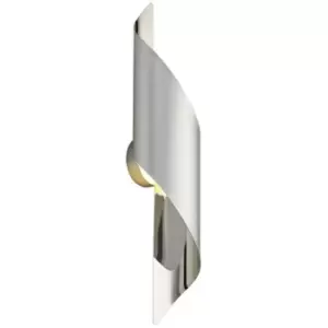 Luminosa Lighting - Wall Lamp Large, 1 x 8W LED, 3000K, 640lm, Silver, Polished Chrome