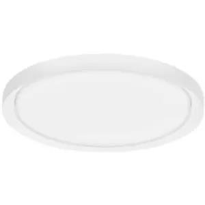 Merano - Beaumont 56cm Integrated LED Semi Flush Light Metal, Matt White Outside Matt White Inside LED 50W 2750Lm 3000K