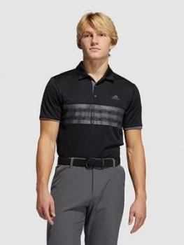 adidas Golf Core Left Chest Polo Shirt - Black/Grey, Size L, Men