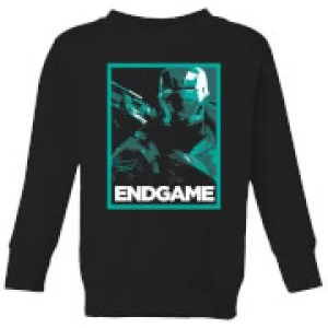 Avengers Endgame War Machine Poster Kids Sweatshirt - Black - 7-8 Years