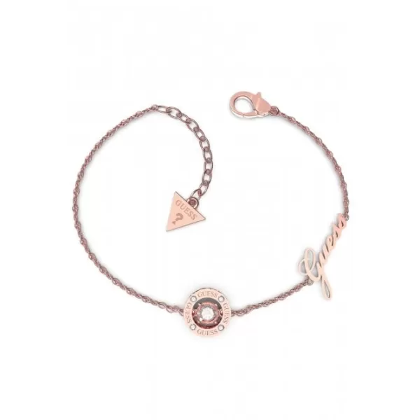 Ladies Rose Gold Plated Charm Crystals Bracelet UBB01462RGL