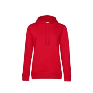 B&C Womens/Ladies Organic Hoodie (L) (Red)