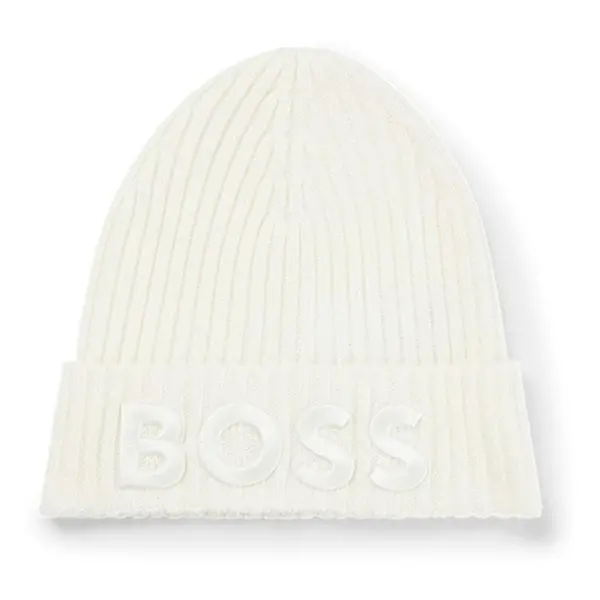 Boss Lara Beanie - White One Size