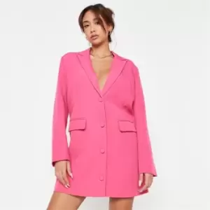 Missguided Oversized Single Breated Blazer Dress - Pink