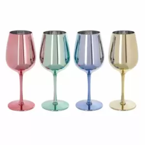 Maison Wine Glasses, Multi-Colour Plastic, Set of 4