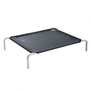 PawHut Pet Bed Black, Silver 800 mm x 1300 mm x 200 mm