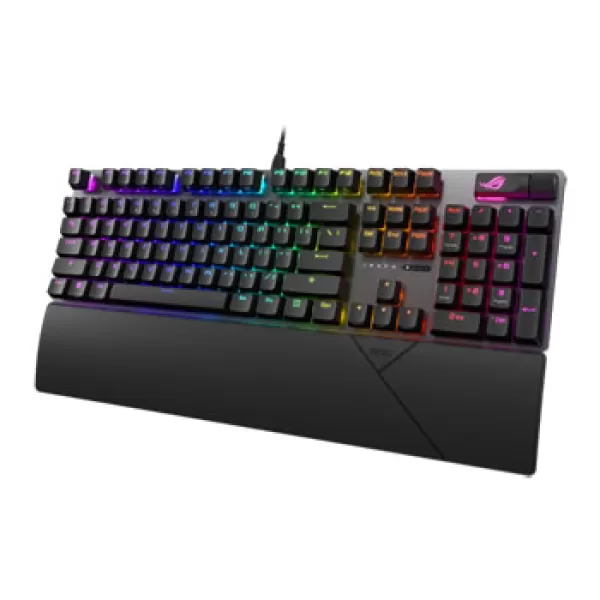 Asus ROG STRIX SCOPE II RX Red Mechanical RGB Gaming Keyboard ROG RX Red Switches IP57 Sound Dampening PBT Keycaps Intuitive Controls