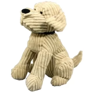 Large Gold Ribbed Dog Doorstop