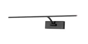 Large 1 Arm Wall Lamp, Picture Light, 1 x 10W LED, 3000K, 850lm, Sand Black, 3yrs Warranty