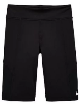 Nike Older Girls Trophy Cycling Running Shorts - Black, Size S, 8-10 Years, Women