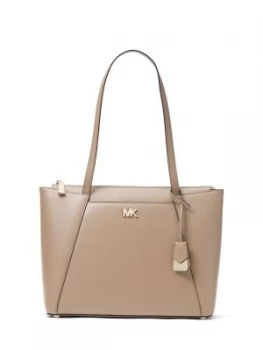 Michael Kors Maddie medium top zip tote bag Dark Brown