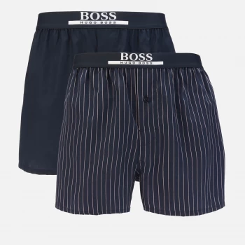 Hugo Boss 2 Pack Woven Boxer Shorts Navy Size S Men