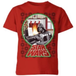 Star Wars A Very Merry Sithmas Kids Christmas T-Shirt - Red - 7-8 Years