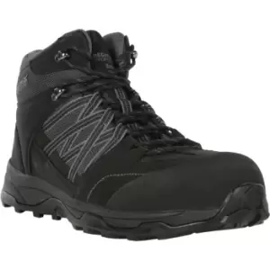 Regatta Mens Claystone Safety Boots (8 UK) (Black/Granite) - Black/Granite