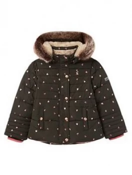 Joules Girls Stella Padded Coat - Green, Size 5 Years, Women