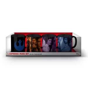 Star Wars Mugs Set Rebels 4pc Espresso Ceramic E8