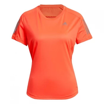 adidas Own The Run T Shirt Ladies - App Solar Red