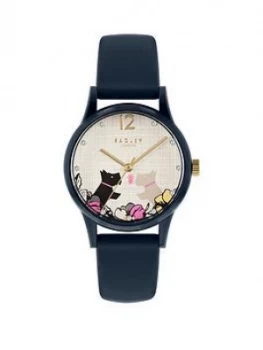 Radley Say It With Flowers Dial Navy Silicone Strap Ladies Watch