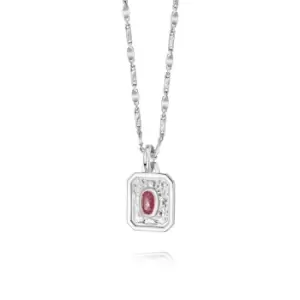 Daisy London July Ruby Birthstone Necklace Sterling Silver