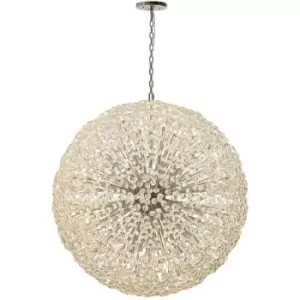 Luminosa Lighting - Luminosa Salisbury Ceiling Pendant 1.5m Sphere 84 Light G9 Polished Chrome, Crystal