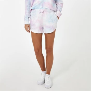 Jack Wills Bea Logo Sweat Shorts - Multi Tie Dye