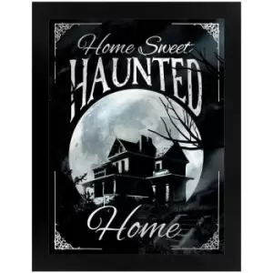 Grindstore Home Sweet Haunted Home Mirrored Plaque (One Size) (Black) - Black