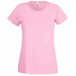 Fruit Of The Loom Ladies/Womens Lady-Fit Valueweight Short Sleeve T-Shirt (2XL) (Light Pink)