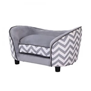 PawHut Pet Sofa Grey 405mm x 685mm x 405 mm