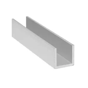 Anodized Aluminum Profile u Channel Bar Strip - Size 1000x15x15x2mm - Pack of 1