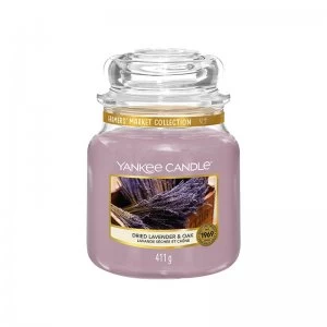 Yankee Candle Dried Lavender & Oak Medium Scented Candle 411g