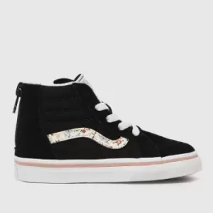 Vans Black Sk8-hi Zip Girls Toddler Trainers