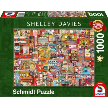 Schmidt Shelley Davies: Vintage Sewing Supplies Jigsaw Puzzle - 1000 Pieces