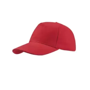 Atlantis Liberty Six Brushed Cotton 6 Panel Cap (One Size) (Red)